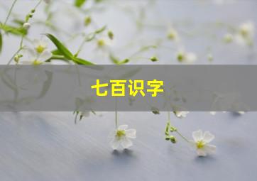 七百识字