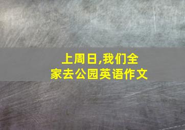 上周日,我们全家去公园英语作文