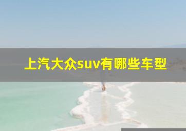 上汽大众suv有哪些车型