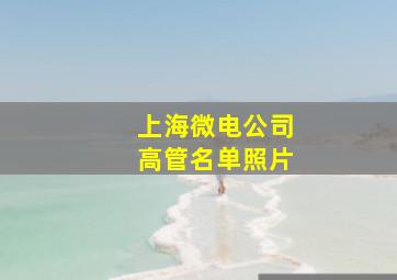 上海微电公司高管名单照片