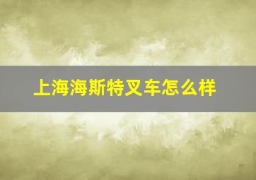 上海海斯特叉车怎么样