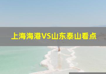 上海海港VS山东泰山看点