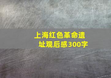 上海红色革命遗址观后感300字