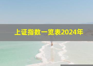 上证指数一览表2024年