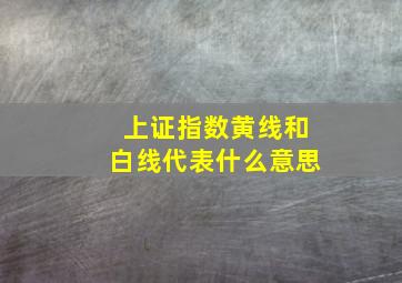 上证指数黄线和白线代表什么意思