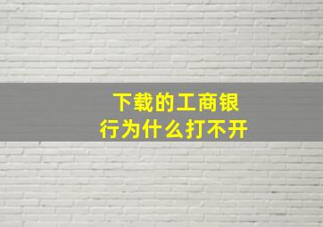 下载的工商银行为什么打不开