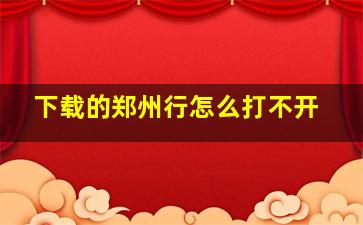 下载的郑州行怎么打不开