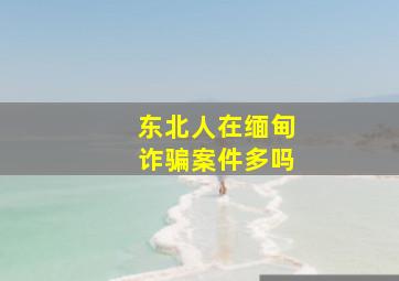 东北人在缅甸诈骗案件多吗