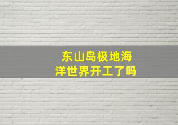 东山岛极地海洋世界开工了吗