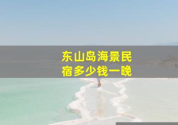 东山岛海景民宿多少钱一晚