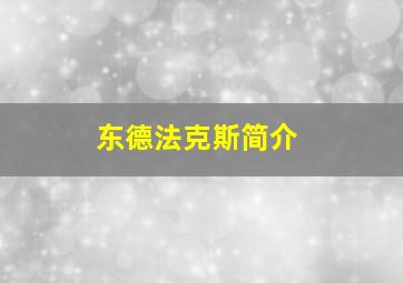 东德法克斯简介