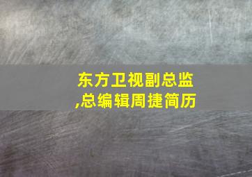 东方卫视副总监,总编辑周捷简历