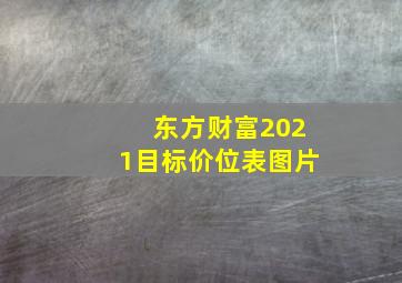 东方财富2021目标价位表图片