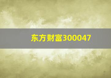 东方财富300047