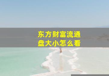 东方财富流通盘大小怎么看