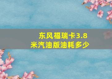 东风福瑞卡3.8米汽油版油耗多少