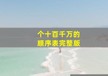 个十百千万的顺序表完整版