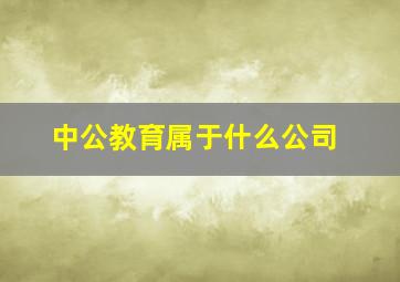 中公教育属于什么公司