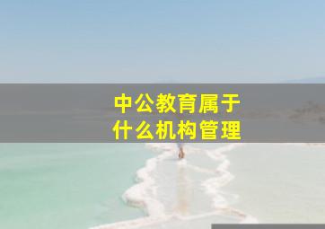 中公教育属于什么机构管理