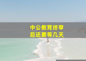 中公教育终审后还要等几天