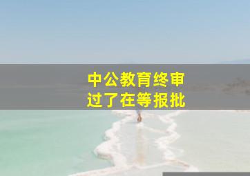 中公教育终审过了在等报批