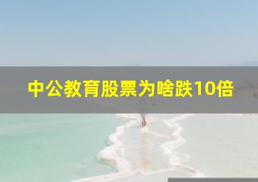 中公教育股票为啥跌10倍