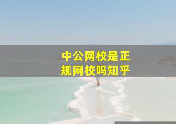 中公网校是正规网校吗知乎