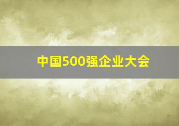 中国500强企业大会