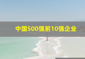 中国500强前10强企业