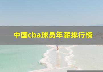 中国cba球员年薪排行榜