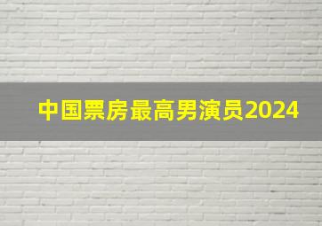 中国票房最高男演员2024