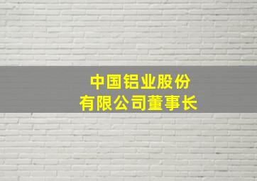 中国铝业股份有限公司董事长