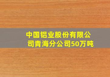 中国铝业股份有限公司青海分公司50万吨