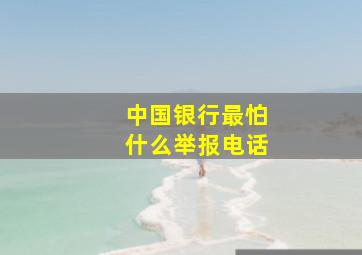 中国银行最怕什么举报电话