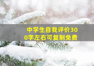 中学生自我评价300字左右可复制免费