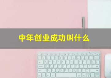 中年创业成功叫什么