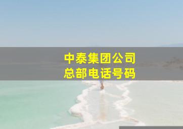 中泰集团公司总部电话号码