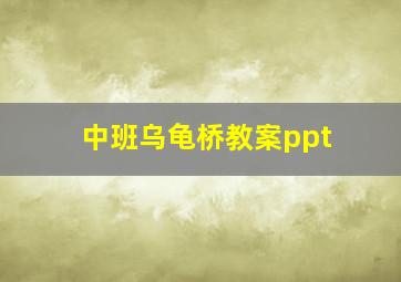 中班乌龟桥教案ppt