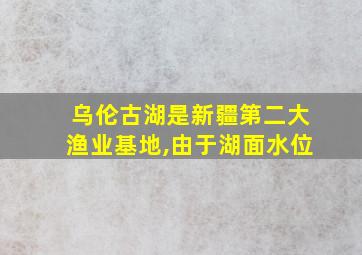 乌伦古湖是新疆第二大渔业基地,由于湖面水位