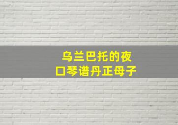 乌兰巴托的夜口琴谱丹正母子