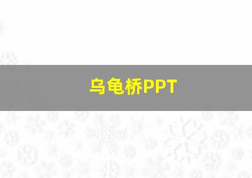 乌龟桥PPT