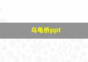 乌龟桥ppt