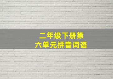 二年级下册第六单元拼音词语