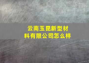 云南玉昆新型材料有限公司怎么样