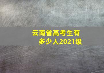 云南省高考生有多少人2021级