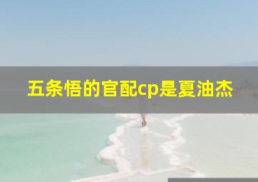 五条悟的官配cp是夏油杰