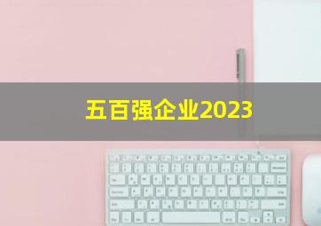 五百强企业2023