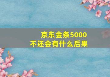 京东金条5000不还会有什么后果