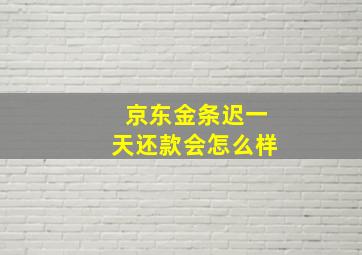 京东金条迟一天还款会怎么样