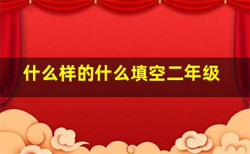 什么样的什么填空二年级